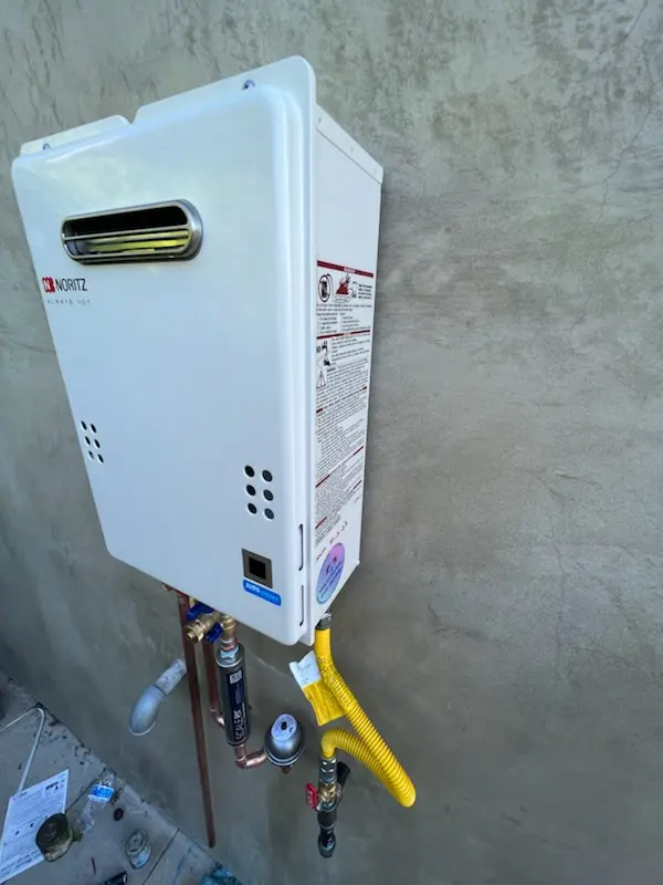 Tankless water heater installation for Wolfes Overlook homes